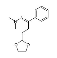 2-(3-(1,3-dioxolan-2-yl)-1-phenylpropylidene)-1,1-dimethylhydrazine结构式