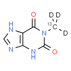 1-甲基黄嘌呤-甲基-13C,d3结构式