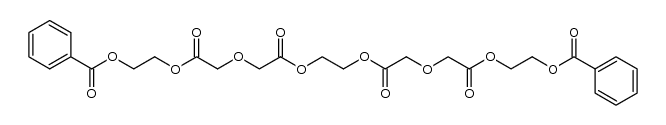 4,8,13,17-tetraoxo-3,6,9,12,15,18-hexaoxaicosane-1,20-diyl dibenzoate结构式