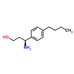 (3S)-3-Amino-3-(4-butylphenyl)-1-propanol结构式