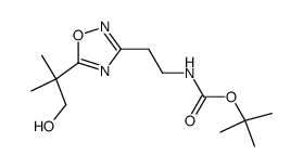 tert-butyl 2-[5-(2-hydroxy-1,1-dimethylethyl)-1,2,4-oxadiazol-3-yl]ethylcarbamate Structure