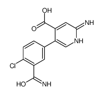 2-amino-5-(3-carbamoyl-4-chlorophenyl)pyridine-4-carboxylic acid结构式