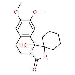 Spiro[cyclohexane-1,1(5H)-[3H]oxazolo[4,3-a]isoquinolin]-3-one,6,10b-dihydro-10b-hydroxy-8,9-dimethoxy-结构式