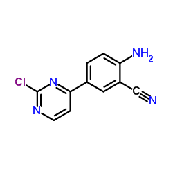 2-Amino-5-(2-chloro-4-pyrimidinyl)benzonitrile Structure