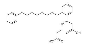 (S)-β-[(2-carboxyethyl)thio]-2-(8-phenyloctyl)benzenepropanoic acid Structure