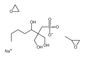 sodium,3-hydroxy-2,2-bis(hydroxymethyl)heptane-1-sulfonate,2-methyloxirane,oxirane结构式