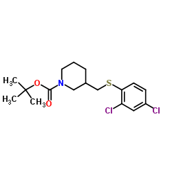 3-(2,4-Dichloro-phenylsulfanylmethyl)-piperidine-1-carboxylic acid tert-butyl ester picture