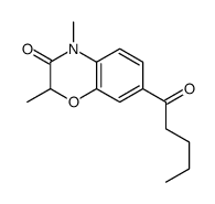 2,4-dimethyl-7-pentanoyl-1,4-benzoxazin-3-one Structure