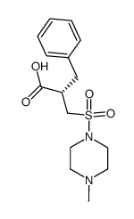 (2S) 2-Benzyl-3-(1-methyl-piperazin-4-ylsulfonyl)propionic Acid Structure