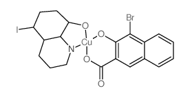 4-bromo-3-hydroxy-naphthalene-2-carboxylic acid; copper; 5-iodoquinolin-8-ol structure