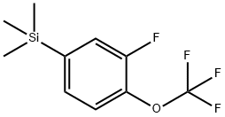 [3-fluoro-4-(trifluoromethoxy)phenyl]-trimethylsilane结构式