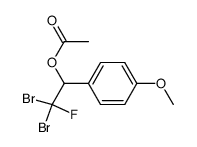 2,2-dibromo-2-fluoro-1-(4-methoxyphenyl)ethyl acetate Structure