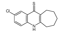 5,6,7,8,9,10-Hexahydro-2-chloro-11H-cyclohepta[b]quinoline-11-thione structure