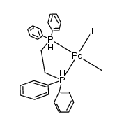 [PdI2(1,2-bis(diphenylphosphino)ethane)]结构式