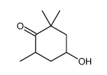 4-hydroxy-2,2,6-trimethylcyclohexan-1-one结构式