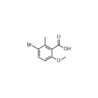 3-溴-6-甲氧基-2-甲基苯甲酸结构式