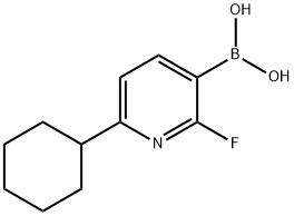 2-Fluoro-6-(cyclohexyl)pyridine-3-boronic acid Structure