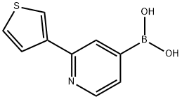 (2-(thiophen-3-yl)pyridin-4-yl)boronic acid structure