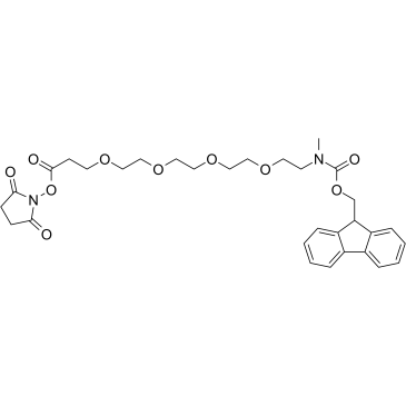 Fmoc-NMe-PEG4-NHS este Structure