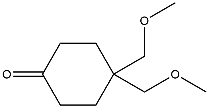 Cyclohexanone, 4,4-bis(methoxymethyl)- Structure