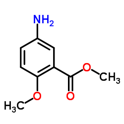 5-氨基-2-甲氧基苯甲酸甲酯结构式