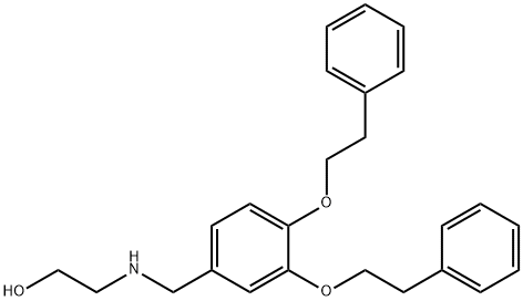 2-[[[3,4-Bis(2-phenylethoxy)phenyl]methyl]amino]ethanol结构式