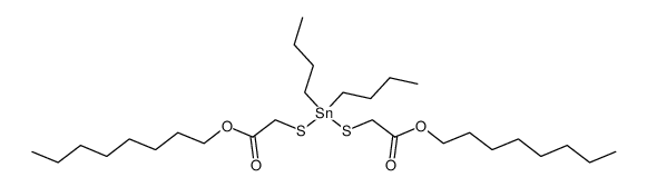 octyl 4,4-dibutyl-7-oxo-8-oxa-3,5-dithia-4-stannahexadecanoate structure