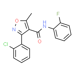 (3-(2-CHLOROPHENYL)-5-METHYLISOXAZOL-4-YL)-N-(2-FLUOROPHENYL)FORMAMIDE structure