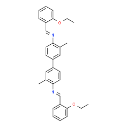 N,N'-bis(2-ethoxybenzylidene)-3,3'-dimethyl-4,4'-biphenyldiamine结构式