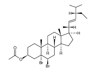 5α,6β-DibromostigMastan-3β-yl 3-Acetate structure