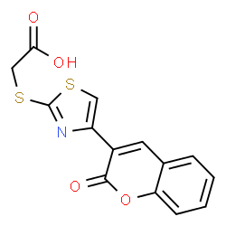 {[4-(2-Oxo-2H-chromen-3-yl)-1,3-thiazol-2-yl]thio}acetic acid structure