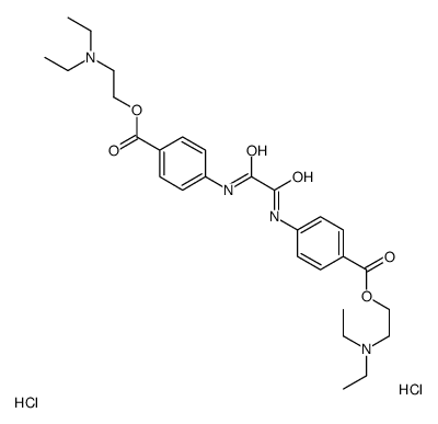 2-[4-[[2-[4-[2-(diethylazaniumyl)ethoxycarbonyl]anilino]-2-oxoacetyl]amino]benzoyl]oxyethyl-diethylazanium,dichloride Structure