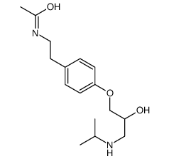 N-[2-[4-[2-Hydroxy-3-[(1-methylethyl)amino]propoxy]phenyl]ethyl]acetamide结构式