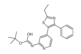 tert-butyl N-[4-(2-ethyl-4-phenyl-1,3-thiazol-5-yl)pyridin-2-yl]carbamate Structure