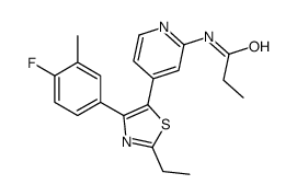 N-[4-[2-ethyl-4-(4-fluoro-3-methylphenyl)-1,3-thiazol-5-yl]pyridin-2-yl]propanamide结构式