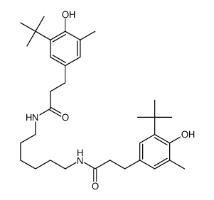 N,N'-1,6-hexanediyl bis[3-(1,1-dimethylethyl)-4-hydroxy-5-methyl]-Benaenepropanamide结构式