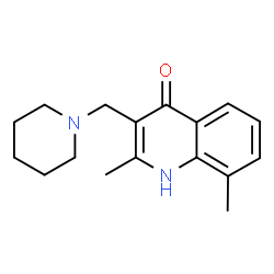 2,8-Dimethyl-3-piperidin-1-ylmethyl-1H-quinolin-4-one结构式