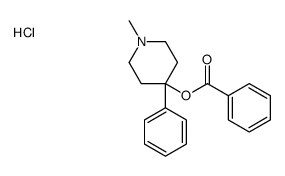 (1-methyl-4-phenylpiperidin-4-yl) benzoate,hydrochloride Structure