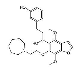 3-[3-[6-[2-(azepan-1-yl)ethoxy]-4,7-dimethoxy-1-benzofuran-5-yl]-3-hydroxypropyl]phenol结构式