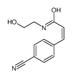 (E)-3-(4-cyanophenyl)-N-(2-hydroxyethyl)prop-2-enamide Structure