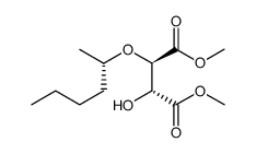 (2R,3R)-3-((hexan-2-yl)oxy)-2-hydroxy-1,4-butanedioic acid dimethyl ester结构式