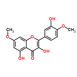 商陆素; 3,5 ,3'-三羟基-7,4'-二甲氧基黄酮结构式