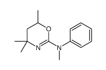 N,4,4,6-tetramethyl-N-phenyl-5,6-dihydro-1,3-oxazin-2-amine结构式