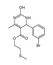 2-methylsulfanylethyl 4-(3-bromophenyl)-6-methyl-2-oxo-3,4-dihydro-1H-pyrimidine-5-carboxylate结构式