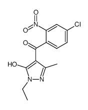 1-ethyl-3-methyl-4-(2-nitro-4-chlorobenzoyl)-5-hydroxypyrazole Structure