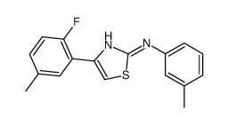 4-(2-fluoro-5-methylphenyl)-N-(3-methylphenyl)-1,3-thiazol-2-amine结构式