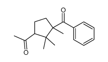 1-(3-benzoyl-2,2,3-trimethylcyclopentyl)ethanone Structure