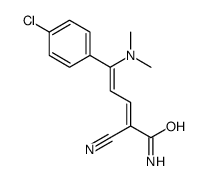 5-(4-chlorophenyl)-2-cyano-5-(dimethylamino)penta-2,4-dienamide结构式