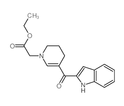 ethyl 2-[3-(1H-indole-2-carbonyl)-5,6-dihydro-4H-pyridin-1-yl]acetate Structure