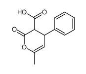 6-methyl-2-oxo-4-phenyl-3,4-dihydropyran-3-carboxylic acid结构式